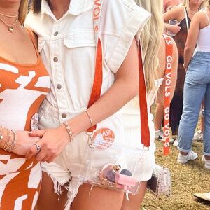 Orange and White Patterned Dress
